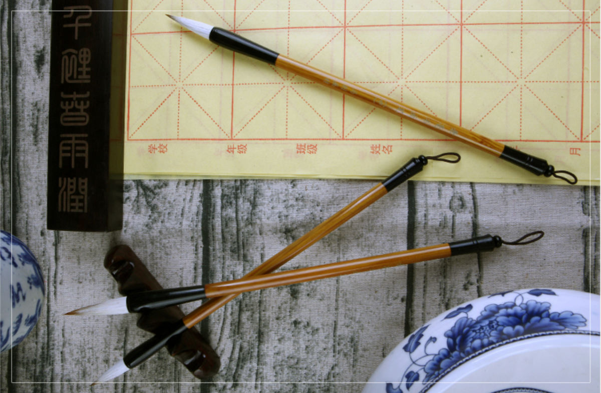 马利牌国画书法专用毛笔初学入门练习三支装